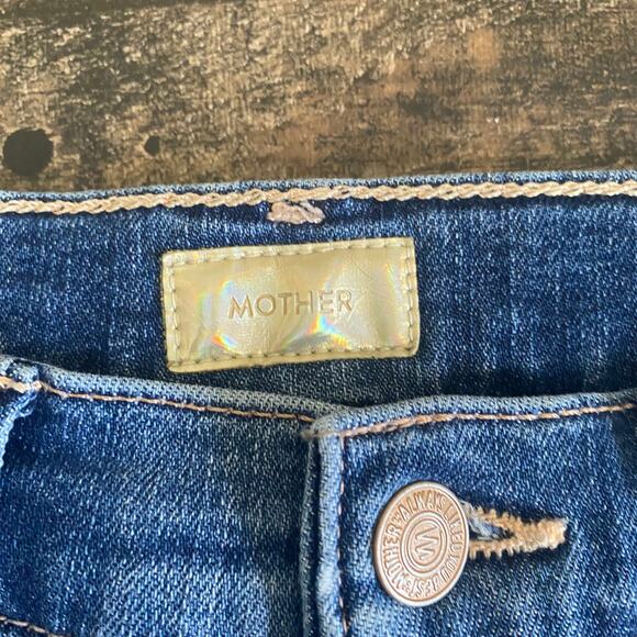 Mother The Insider Crop Step Fray in Girl Crush Size 25 - Picture 3 of 4